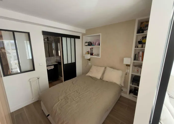 With Terrace Near The Champs-elysees