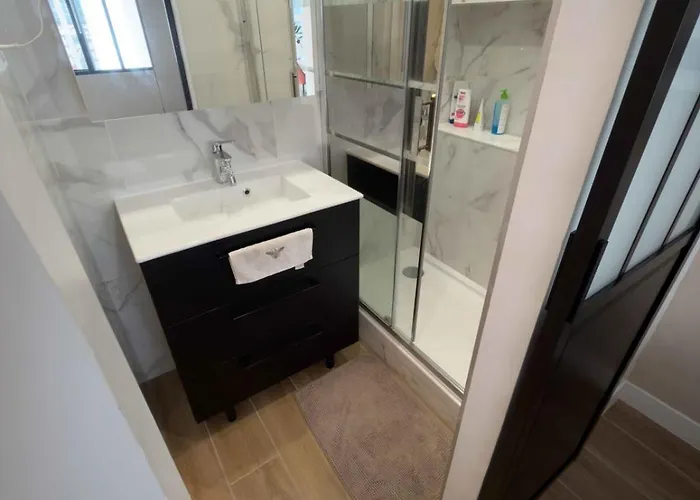 With Terrace Near The Champs-elysees